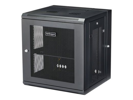 StarTech.com 12U 19 seinale monteeritav võrgukabinet - 16 sügavused lukustatavad painduvad IT-seadmete riiulid ventileeritud korpus hulgikaabliga S...