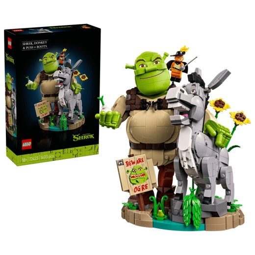 LEGO ICONS 72423 Šrek, Aštriakis ir Katinas ant šlaunų