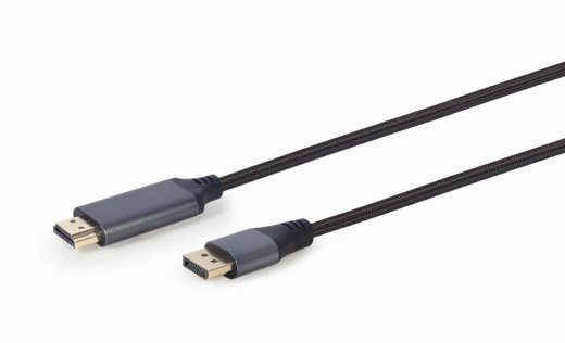 Gembird DisplayPort kuni HDMI tüüp A (standardne) videokaabli adapter, 1.8 m, must