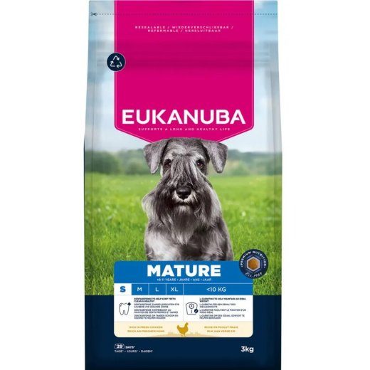 EUKANUBA Premium nutrition mature Small breed Chicken - kuiv koeratoit - 3kg