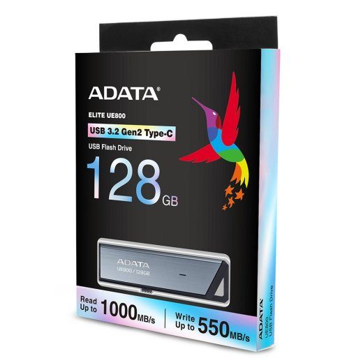 ADATA UE800 USB flash drive 128 USB Type-C 3.2 Gen 2 (3.1 Gen 2) Silver