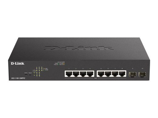 D-Link DGS 1100-10MP 10-portine Gigabit PoE lüliti