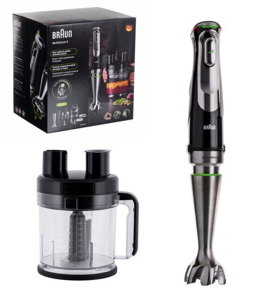 Braun MultiQuick 9 MQ 9195XLI 2 L įterptuvė 1200 W Juodas, Nerūdijantis plienas