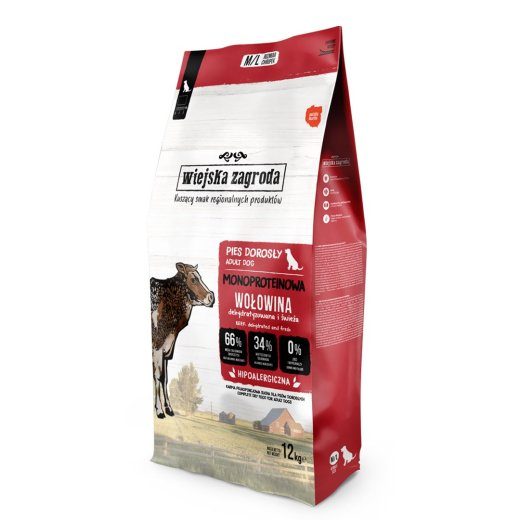 WIEJSKA ZAGRODA Monoprotein Veis kuiv koeratoid - 12kg