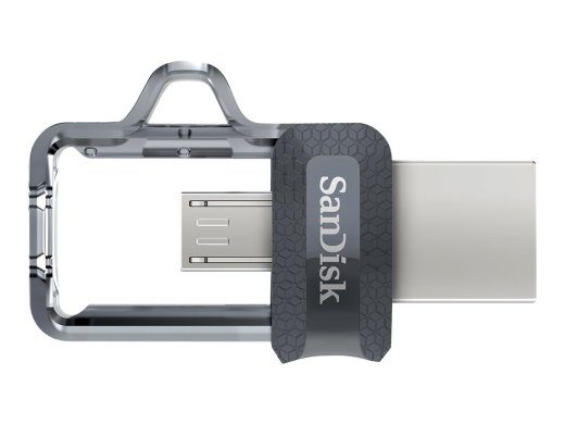 SanDisk Ultra Dual M3.0 256GB USB 3.0 / micro USB mäluflash Silver