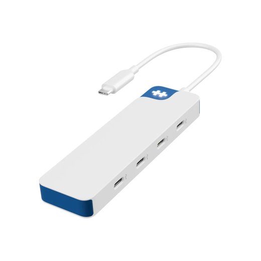 Hyper HyperDrive Flex 4 Port USB-C Hub, White/Blue HD5201BUGL