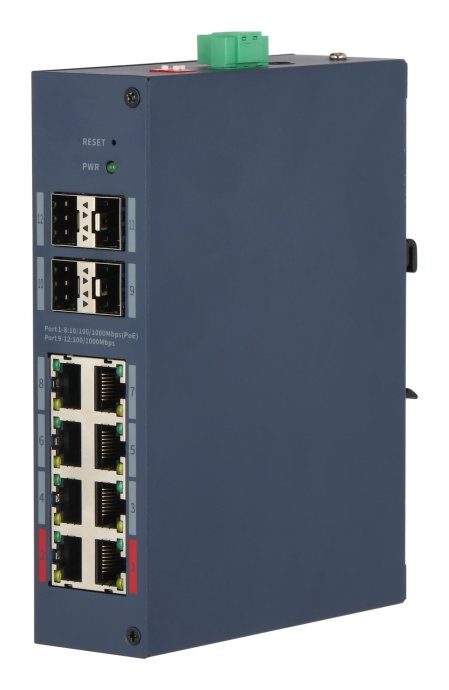 Switch DAHUA CHS4412-8GT-125 Form factor Desktop 8xRJ-45 ports RJ-45 Ports Type Gigabit Ethernet (10/100/1000) 4xFiber ports quantity Power over Et...