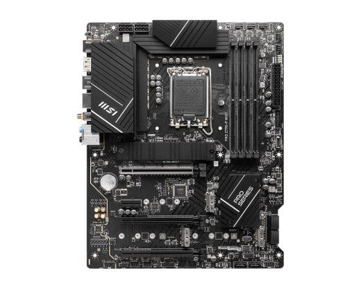 MSI PRO Z790-P WIFI Töötlemise perekond Intel Töötlemise pesa LGA1700 DDR5 DIMM Mälu pesad 4 Toetatud kõvaketaste liidesed SATA, M.2 Arv
