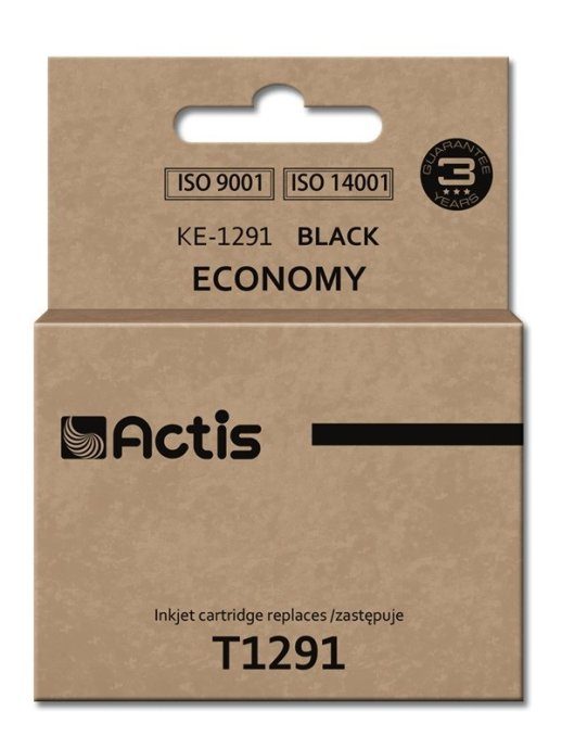 Actis KE-1291 tint (asendus Epson T1291 jaoks; Standard; 18 ml; must)
