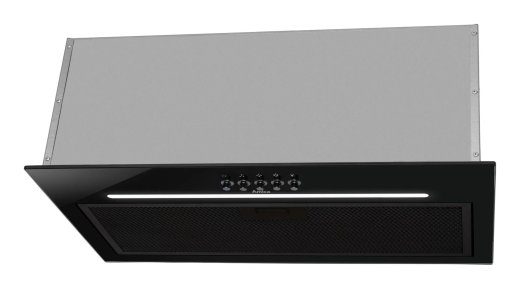Amica OMP6255BG 389 m³/h juoda įleidžiama virtuvės ištraukimo gaubtas