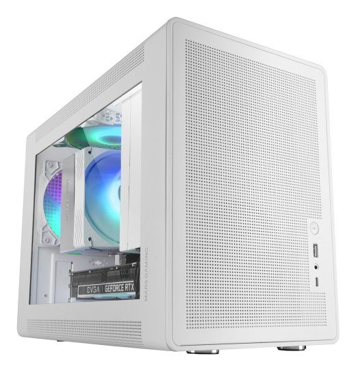 Mars Gaming MCXPSW mATX ÜliKompaktne Mänguarvuti Korpus MESH & Klaaspaneeliga
