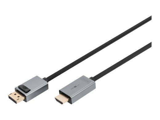 Digitus 4K DisplayPort Adapter Kaabel, DP - HDMI Type A DB-340202-018-S 1.8 m