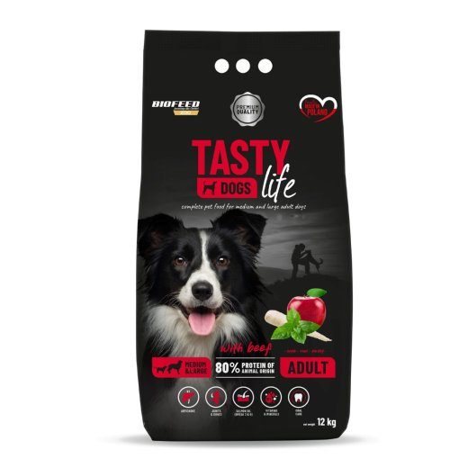 BIOFEED Tasty Life medium & large Beef - kuiv koeratoit - 12kg