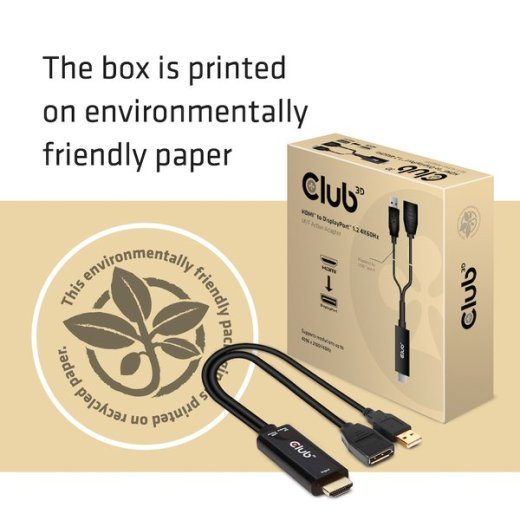 Club 3D CAC-1331 DisplayPort HDMI Adapter Must