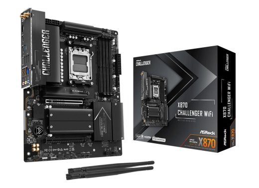 Emaplaat ASROCK AMD X870 Socket AM5 ATX RAM DDR5-SDRAM 4xSlots Wi-Fi Jah Bluetooth Jah 1xM.2 (M) pesade arv X870CHALLENGERWIFI
