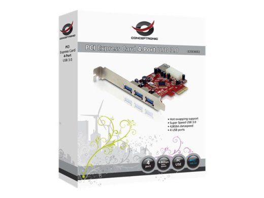 Conceptronic C4USB3EXI PCI Express 4.8Gbps USB adapter