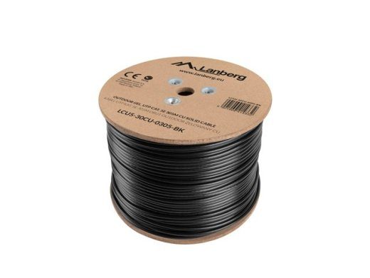 Lanberg LCU5-30CU-0305-BK võrgukaabel 305 m Cat5e U/UTP (UTP) must välistingus