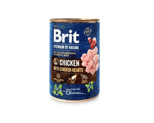 Brit Premium By Nature kana ja südamega märgkoeratoit 400g