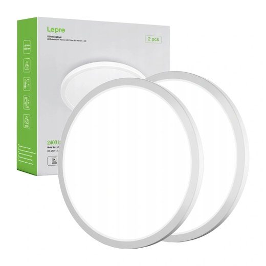 LEPRO 1500038-DW--2 laevalamp, 18W, 1800 lm, 2-komplekt