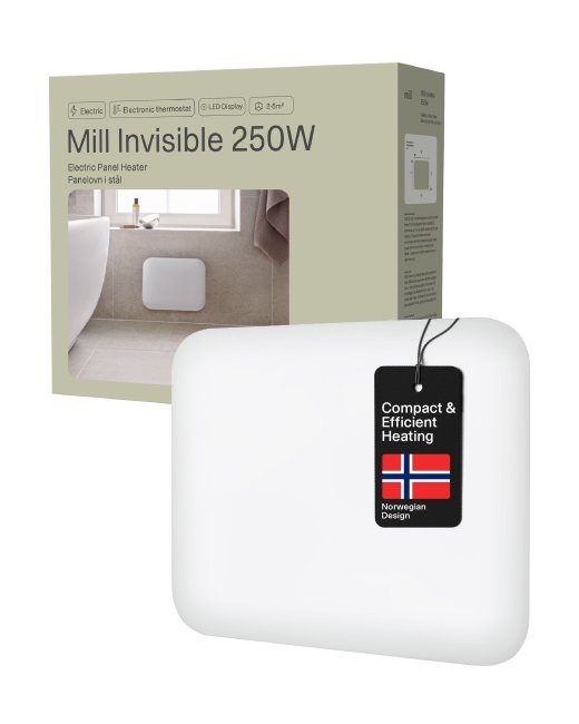 Mill Heater IB250 Steel 250 W Number of power levels 1 Suitable for rooms up to 2-5 m² White