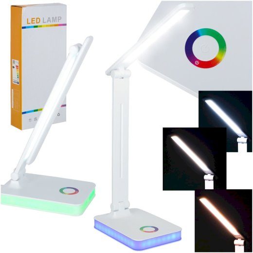 RoGer USB Kokkupandav LED Lauatool Lamp RGB Puutevalgusega