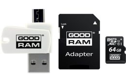 Goodram All in one M1A4-0640R12 64GB MicroSDXC Class 10 UHS-I card with reader
