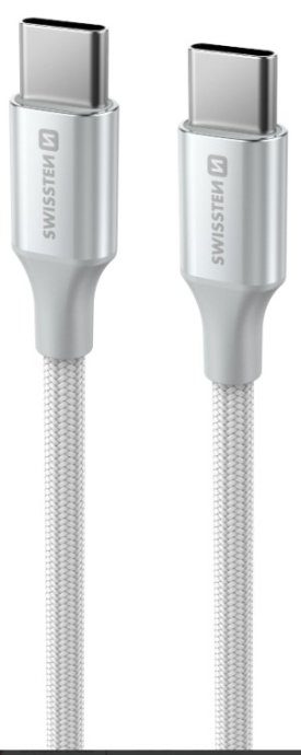Swissten Textile II USB-C - USB-C Andme- ja Laadimiskaabel 1.5m