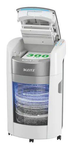 Leitz 80420000 IQ Optimax AutoFeed 300 paberipurusti, P4, 300 lehte, 25-liitrine prügikast
