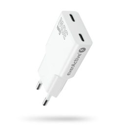 2 x USB-C Quick Charge 4+ 30W SUPER SLIM White Charger