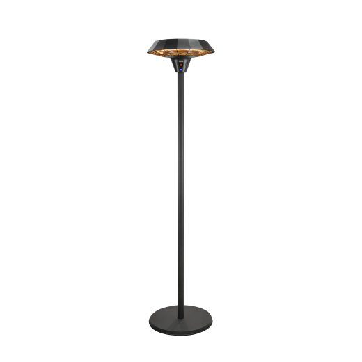 TunaBone elektriline seisev infrapuna terrassikütteke TB2068S-01 terrassikütteke 2000 W võimsustasemeid 3 Sobib ruumidesse kuni 20 m² must IP45
