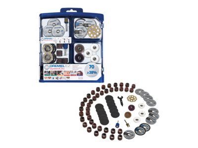 Dremel EZ SpeedClic SC725 mitmeotstarbeline tööriista tarvikute komplekt pöörleva tööriistaga 70tk
