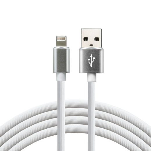 everActive USB Lightning 1m - valge, silikoon, kiirlaadimine, 2,4A - CBS-1IW