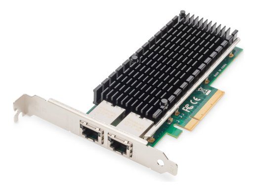 Digitus 10Gbps Topeltport Ethernet Serveri adapter PCIe X8, Intel X540 BT2 DN-10163