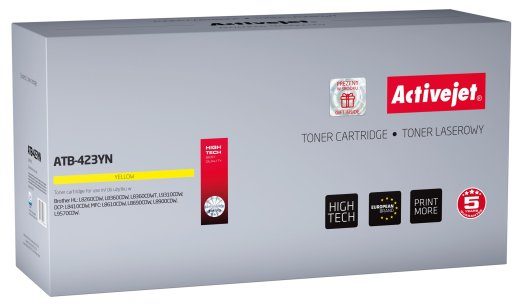 Activejet ATB-423YN toner (asendaja Brother TN-423Y jaoks; Supreme; 4000 lehekülge; kollane)