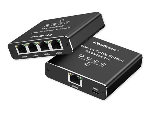 Qoltec 4-Portiline Gigabit Ethernet Lüliti