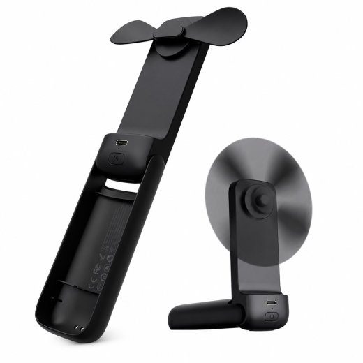 AECOOLY Pocket 01 skaidrus rankinis ventiliatorius, Juodas