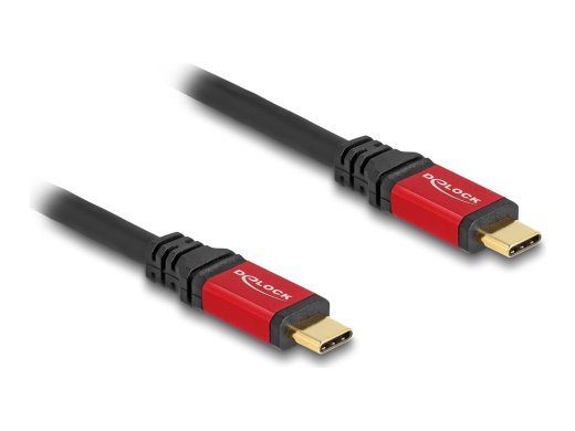 Delock USB Type-C kaabel 50cm Must Punane