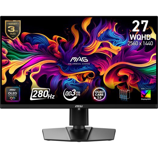 MSI MAG 271QP X28 27 2560 x 1440 (2K) HDMI DisplayPort USB-C 280Hz Monitorius