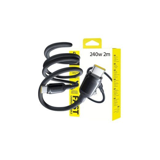 Baseus PicoGo kiirlaadimise andmesidekaabel USB-C - USB-C 240W 2m / Cosmic Black