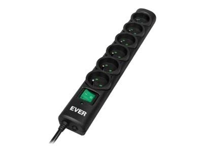 EVER OPTIMA ülesande kaitse 6-pistikuga 10A must