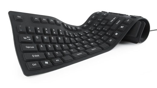 KLAVIatuur FLEKSIBELNE USB ENG/BLACK KB-109F-B GEMBIRD