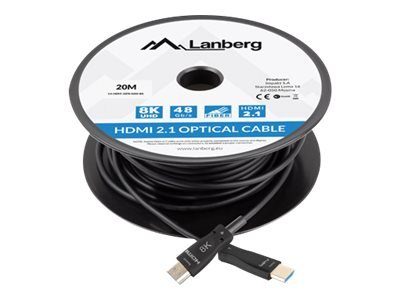 Lanberg 20m HDMI kaabel Ethernetiga must