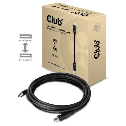 Club 3D 5m DisplayPort to DisplayPort 1.4 Kabel, Must