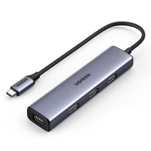 Ugreen USB Type-C HUB - 4× USB 3.2 Gen 1 - Hõbe