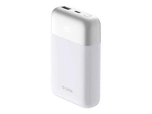 D-Link 10000mAh 18Watt Powerbank with 1xUSB-A 2.0 and 1xUSB-C White