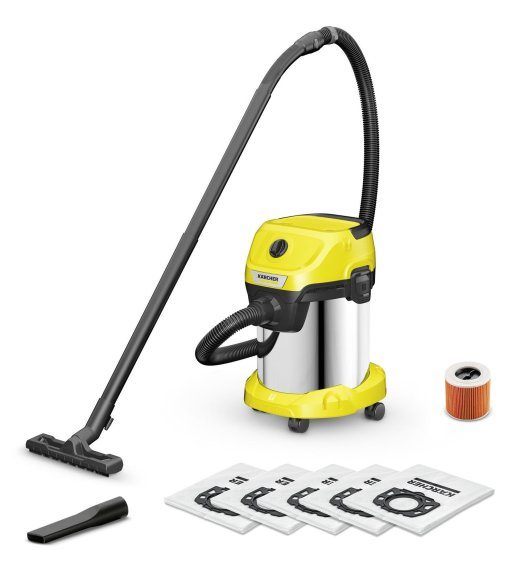 Vacuum Cleaner KARCHER 1000 Watts Suction power 230W Capacity 17 l Noise 74 dB Yellow Weight 4.8 kg 1.628-152.0