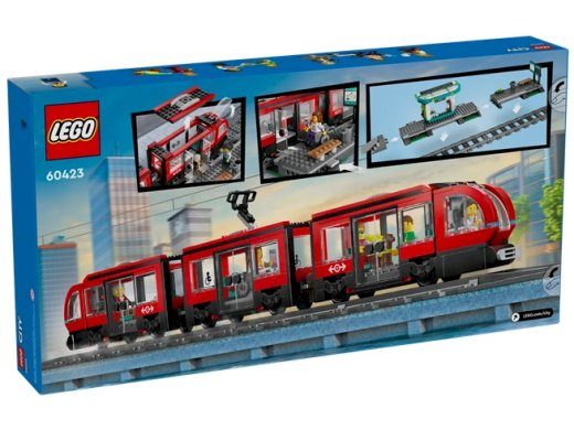 LEGO CITY 60423 Downtown Streetcar and Station konstruktorius