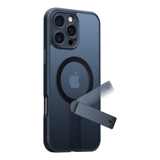 Torras Pstand Spin serijos dėklas iPhone 16 Pro (juodas)