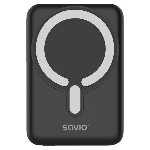 Savio POWERBANK BA-12 10,000 mAh, black, magnetic