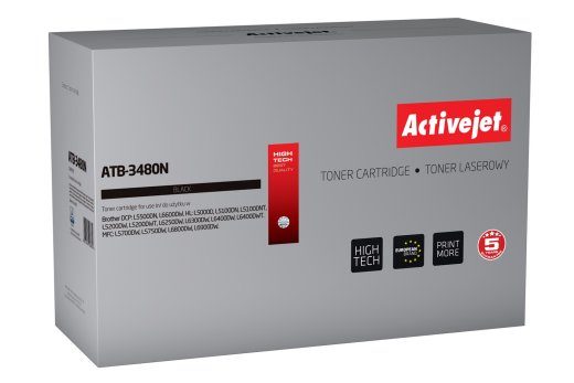 Activejet ATB-3480N toner (asendaja Brother TN-3480 jaoks; Supreme; 8000 lehekülge; must)
